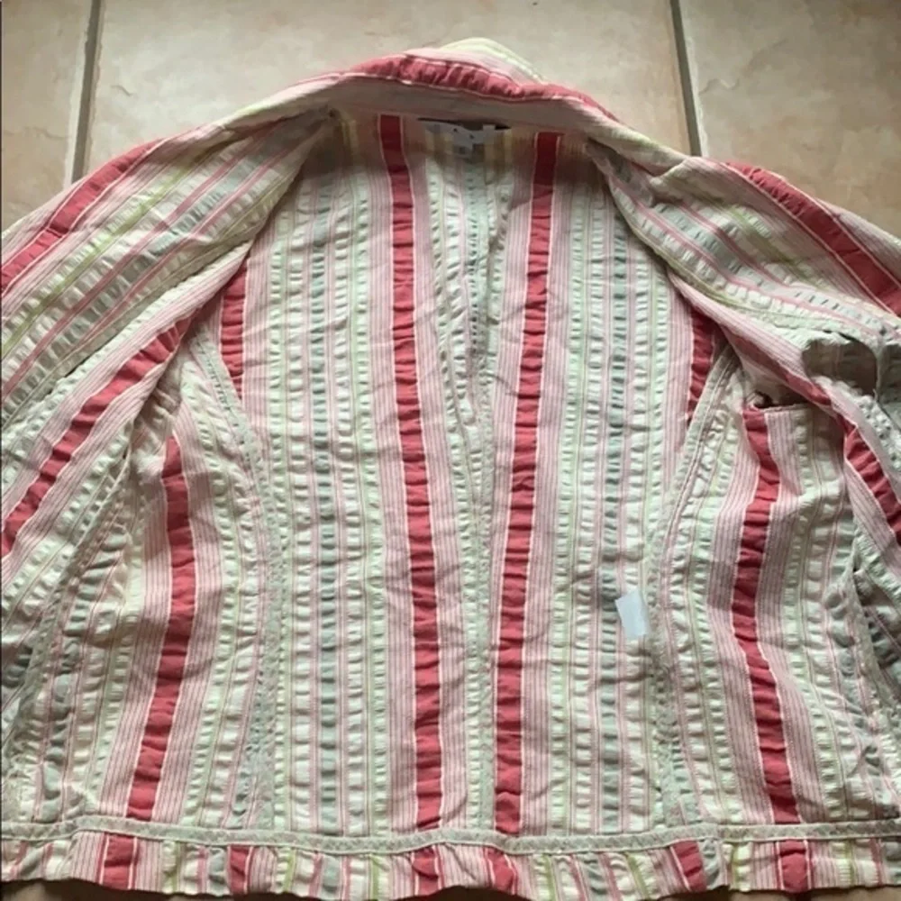 CAbi Pink and Cream Striped Blazer - Picture 5 of 7